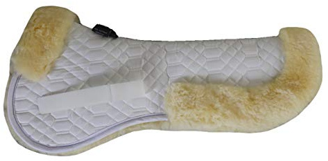 Engel Reitsport | SAKIS2 | Sattelkissen mit echtem Merino Lammfell | mit Fellrand vorne und hinten |