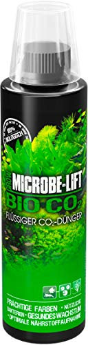 Bio CO2 Dünger Aquarium – MICROBE-LIFT Bio-CO2 236 ml – flüssige CO₂-Quelle mit Bakterien & Huminsäure – fördert Pflanzenwachstum & Farbenpracht – nitratenfrei – für Süßwasser & Pflanzenaquarien