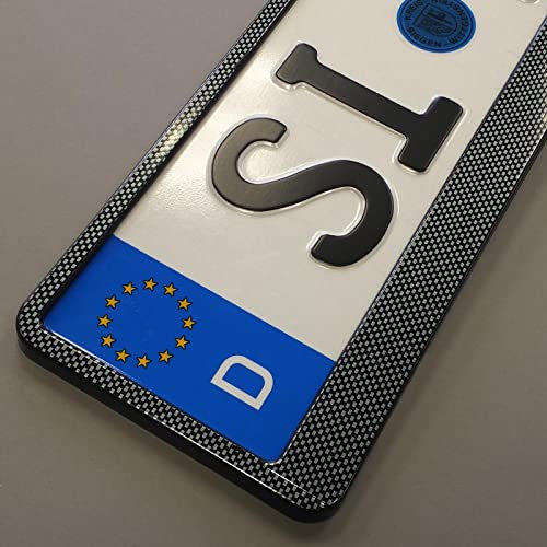 2 x Kennzeichenhalter / Nummernschildhalter / Kennzeichenhalterung NEU & OVP CARBON Design