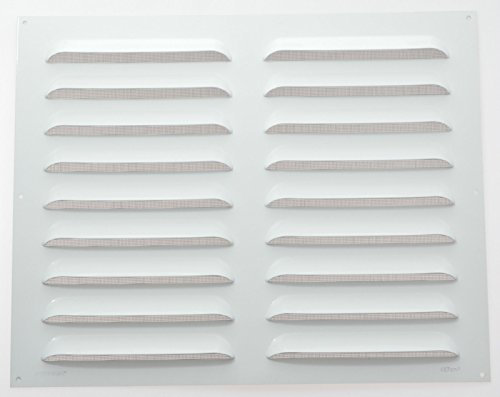 Haeusler-Shop - Rejilla de ventilación (aluminio, 40 x 50 cm, con alambre), color blanco