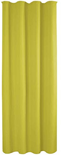 Bestlivings Vorhang Blickdicht Aber Lichtdurchlässig (140x245cm / 1 Stück) Gardine Uni (Grün) mit Kräuselband/Universalband, Dekoschal für Fenster, Balkon - Dekorativer Gardinenschal