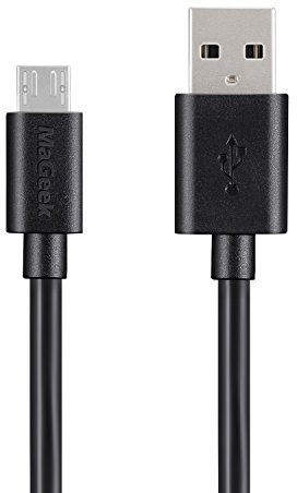 MaGeek® 10ft / 3.0m Premium Extra Long Micro USB to USB Cable High Speed USB 2.0 A Male to Micro B for Samsung, HTC, Sony, Motorola, LG, Google, Nokia and More (Black)