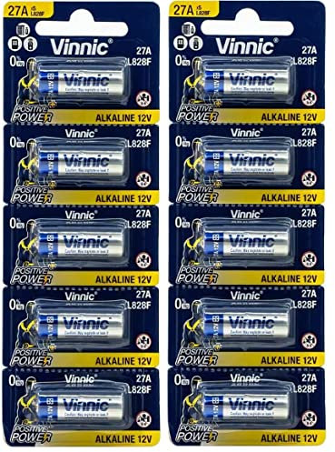 Pila 27 A vinnic de Alto Voltaje, 10 Unidades, 12 V
