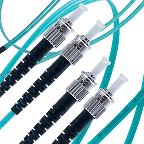 BEYONDTECH Cavo Fibra Ottica ST a ST OM3 Multimodale Duplex (30 Metri) - Cavo di Fibre Ottiche UPC/UPC - 50/125 (LSZH)