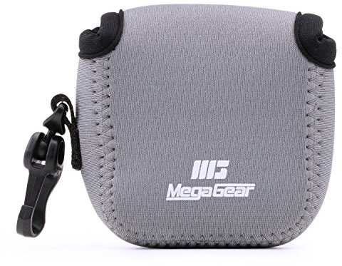 MegaGear MG1314 GoPro Hero 7, Hero 6, Hero 5, Sony DSC-RX0 Ultraleichte Kameratasche aus Neopren, mit Karabiner Haken - Grau
