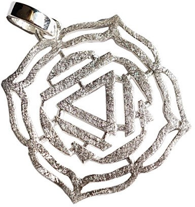 Anhänger Wurzel Chakra 925 Sterling Silber matt gebürstet - Yoga Esoterik Spiritualität Astrologie