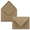 50x kleine Umschläge aus Kraftpapier in Sandbraun DIN C7 8,1 x 11,4 cm mit Spitzklappe und Nassklebung in 120 g/m² - kleiner blanko Mini-Umschlag