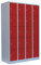 Lüllmann 20 Fächer Schließfachschrank komplett montiert 180x117x50cm (HxBxT) Wertfachschrank Fächerschrank Spind Umkleideschrank 520544 Rot