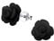 Laimons Orecchini da donna in argento sterling 925 con rosa, colore: nero, Argento sterling
