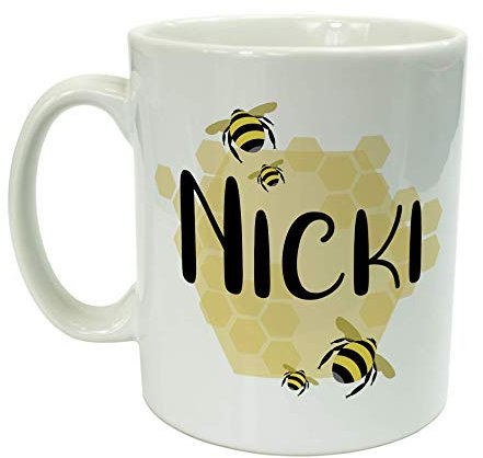 The Supreme Gift Company Personalised Bumble Bee 10oz Ceramic Mug - Gifts for him and her