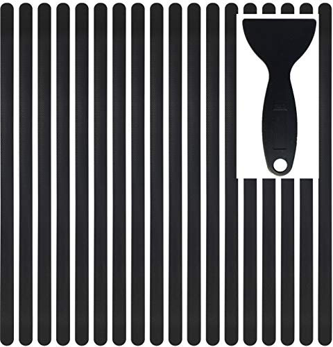 cocofy Anti Rutsch Streifen Aufkleber Treppe, schwarz, XXL (75x3 cm), Sicherheit durch extra starken Halt, Treppenstufen Antirutsch innen Sticker - 18-Pack