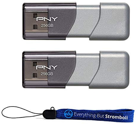 PNY Lot de 2 clés USB 3.0 Elite Turbo Attache 3 (P-FD256GTBOP-GE) 256 Go