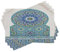 ABAKUHAUS marocain Lot de Sets de Table en 4 pièces, Carreaux de céramique Orientale, Tissu Lavable pour Salle à Manger et Cuisine, 30 cm x 45 cm, Pale Café Turquoise