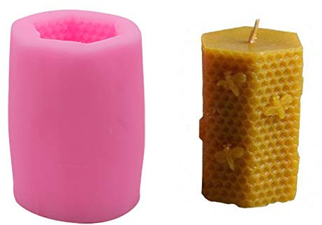 WANDIC 3D Bienenstock Silikonform, 3D Wabenform Kerzenform, Dekorationsform Für Selbstgemachte Bienenwachs Kerzen, Seife, Dekorative Ornamente Kunsthandwerk
