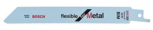 Bosch Accessories Bosch Professional 100 Stück Säbelsägeblatt S 922 EF Flexible for Metal (für Metall, 150 x 19 x 0,9 mm, Zubehör Säbelsäge)