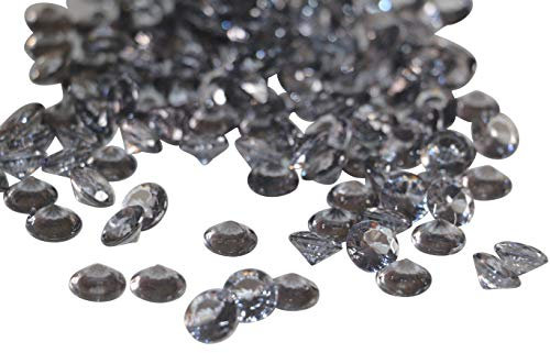 F&D 440 STK Deko Diamanten anthrazit grau hellgrau Acryl Diamant Tischdeko Hochzeitsdeko Tischschmuck Dekosteine Tischdeko Tautropfen …
