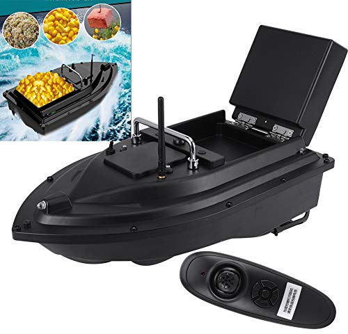 Alomejor RC Bait Boat, Finder Auto Feeder,Automatic Feeder Boat,500m Range 2kg Load 100-240V Compatible,for Freshwater Saltwater Anglers Lake River Ocean Fishing