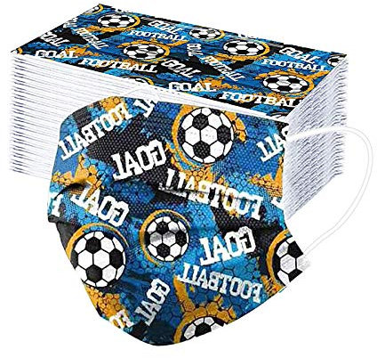 Lulupi 50/100 Stück Kinder Mundschutz Multifunktionstuch Bedruckt MNS Einweg Mundmaske Mund und Nasenschutz Cartoon Motiv Bandana Maske Tücher Halstuch für Jungen Mädchen