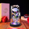 Beauty and The Beast Rose Lamp in The Glass Dome, Eternal Rose Artificial Flower with LED Light, Gift for Women Girl for Birthday Valentine's Day Mother's Day Christmas Anniversary