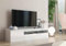Dmora - Meuble TV Roberto, Buffet bas de salon avec 2 portes, Base pour meuble TV, 100% Made in Italy, 150x40h37 cm, Blanc brillant