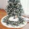 Mateju Weihnachtsbaum Rock Weihnachtsbaumdecke Rund Decke Groß Christbaumdecke Christbaumständer Teppich Baumdecke Weihnachtsbaum Deko für Weihnachten Neujahr Party (Weihnachtskranz,36inch)