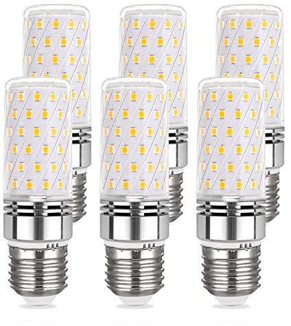 Maiskolben LED E27 12W Warmweiß 3000K, 1450LM, Ersetzt E27 100W Glühbirnen, Stabform Cornlampe, LED Maiskolben E27 Warmweiss für Deckenlampe, Nicht Dimmbar, 6er-Pack