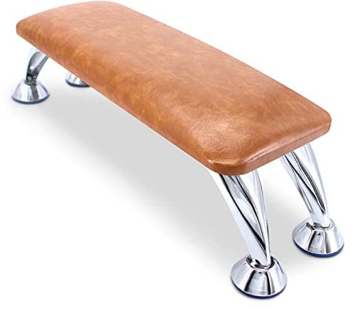 Big Nail Arm Rest, Microfiber Leather Manicure Hand Rest, Professional Nail Hand Rest Cushion Pillow Stand (Kaqi Color)