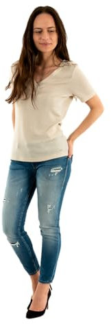 Morgan 212-diwi Femme T-Shirt, Beige, L