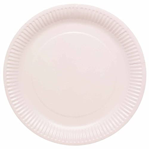 amscan-Assiettes en Carton Rose Clair, 9915400-201-66