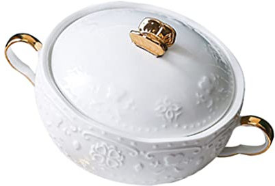 Alipis 1 Juego Cuenco Nido De Pájaro Ánfora Tazón De Sopa De Miso Con Tapa Tazones De Frutero De Postre Olla Caliente Olla De Sopa De Cebolla Francesa Salad Cerámica Bebé