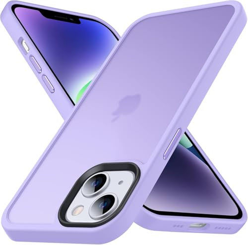 Anqrp Cover per iPhone 14 e iPhone 13, [Ricarica Wireless] [Militare Antiurto] Antigraffio Silicone Traslucido Case e Morbido Ultra Sottile TPU Bumper, Custodia per iPhone 14/13 (6.1), Viola