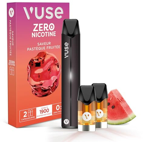 VUSE Cigarette Électronique Kit Complet - 1 Vuse Pro + 2 Capsules e-Liquide pour ePod – Recharge pour Cigarette Électronique - Saveur : Pastèque Fruitée