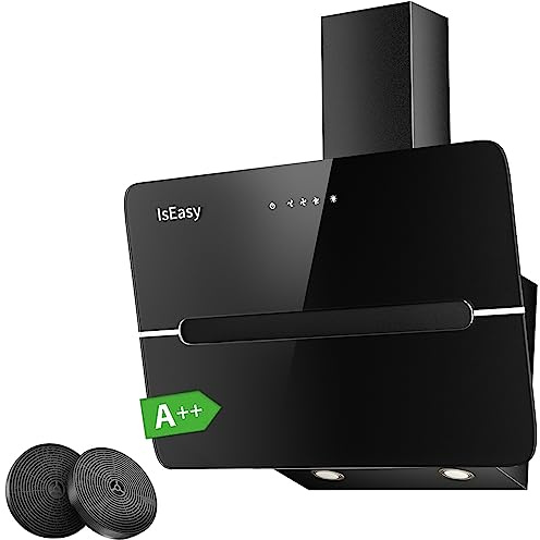 IsEasy Hottes Aspirants 60cm, Hotte de Cuisine A++, 250 m³/h