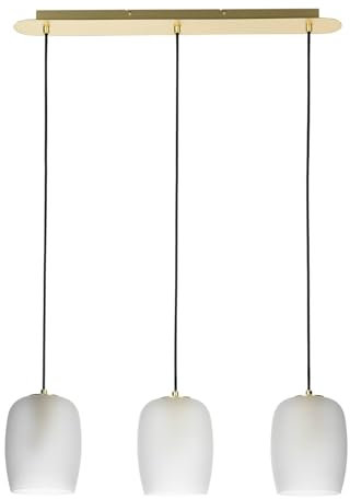 Lucande Pendelleuchte 'Taylan' (Design, Modern) in Gold/Messing aus Metall u.a. für Wohnzimmer & Esszimmer (3 flammig, G9) - Design-Hängeleuchte, Esstischlampe, Hängelampe, Hängeleuchte