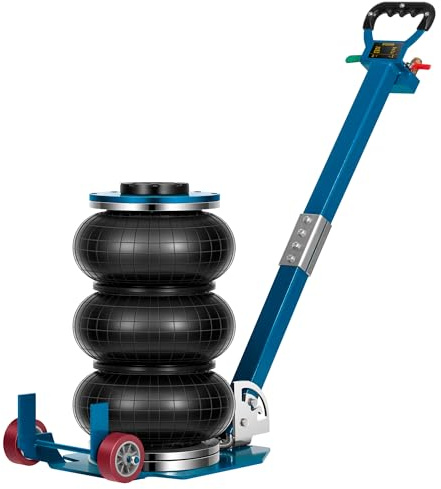 SPECSTAR 3 Tonnen Airbag-Wagenheber mit Rädern, 2993.7 kg pneumatischer Wagenheber mit verstellbarem langem Griff, Hubbereich 5,3 Zoll bis 15,8 Zoll, 3-5S schnelles Heben, Blau