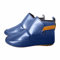 UnoSheng Jack Damen Schwarz Lammfell Damenstiefel Herbst Winter Damen Stiefeletten Round Toe Low Wedge Heel Stiefel Schuhe Schwarze Schnürsenkel Rund (Blue, 42)