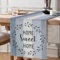 Tischläufer Modern Wohnzimmer Tischläufer Grau Hellblau Tischläufer Leinen Läufer Tisch Retro Bauernhaus Rustikale Landhausstil Table Runner für Küchentisch Kaffeetisch Dekoration 40 x 140 cm