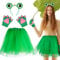BETESSIN 3Stück Frosch Kostüm Damen Frosch Haarreif Handschuhe Froschkönigin Tuturock Grün Faschingskostüm Damen Karneval Kostüm Accessoire Mottoparty Cosplay