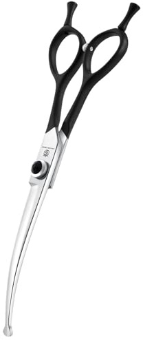 Dragon Creek Curved Dog Scissors - Round Tips Downward Pet Grooming Shears