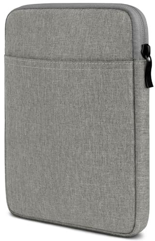moex Tablet Case for Samsung Galaxy Tab A9 - Sleeve Case with Compartment for Accessories, Polyester Fibre Protective Case Minimalist with Zip, Water-Repellent, Grey