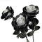 NatureMan Künstliche Rosen, kein Verblassen, schwarze Rosen, einzelner Stiel, künstliche Seidenblumen, realistische Blütenflora für Heimwerker, Heimdekoration, Brautstrauß, Halloween-Dekoration
