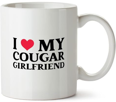 Hippowarehouse I Love My Cougar Girlfriend Printed Mug Various Colour Options Ceramic Cup Kitchenware 10oz