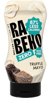 Rabeko Zero Sauce - Truffel Mayo, 1 x 350ml - gesund und kalorienarm fur Salate, Pommes, Burger und mehr - zuckerfrei, fettarm und kohlenhydratarm, glutenfrei und laktosefrei