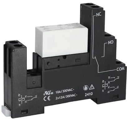 WITTKOWARE 35mm DIN-Hutschienenrelais, 2 Wechsler-Schaltkontakt 8A/250V~, 1TE, Schraubklemmen (Spulenspannung 230 V/AC)