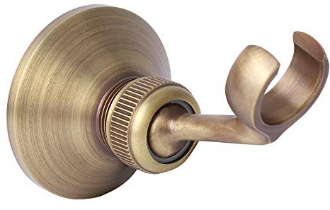 Nimomo Retro Shower Head Holder, 360° Adjustable Brass Electroplating Galvanic Bracket Base for Home Bathroom Accessory