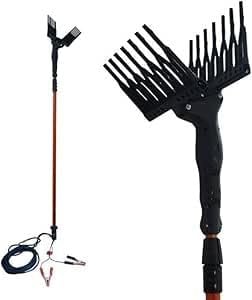 TSIESMIC Abbacchiatore e scuotitore Elettrico telescopico per Olive a Batteria 12V 400W Fino a 1000 battiti al Minuto scuotiolive dal Peso Ridotto ergonomico e maneggevole comprensivo Cavi con morset