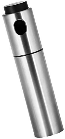 Pleayietoopiatiey Kitchen - Bomba de aceite de oliva de acero inoxidable con pulverizador fino, color plateado