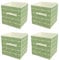 JF HOME BLISS 4 Pcs Cube Storage Box Collapsible Organizer Bin 27x27x28cm Cubes Fabric Storage Bins with Handles Open-Top Toys Box for Closet Shelves Drawer Bedroom Green Striped