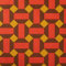 SCHÖNER LEBEN. Canvas Stoff Baumwollstoff Retro Formen rot braun Ocker 1,50m Breite