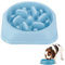 Gamelle Anti Glouton Chien,Gamelle Anti Glouton Chat et Chien,Favorise Digestion Lente,pour Petits/Moyens/Grands Animaux de Compagnie（Bleu Clair）